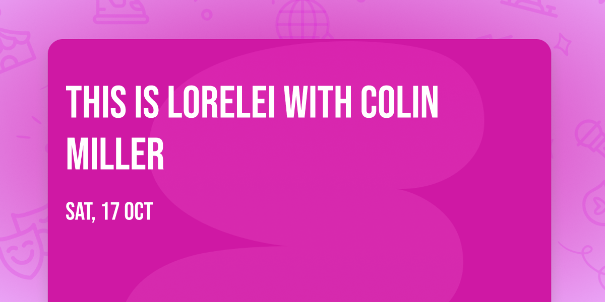 This is Lorelei with Colin Miller