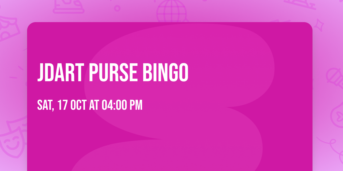 JDART PURSE BINGO