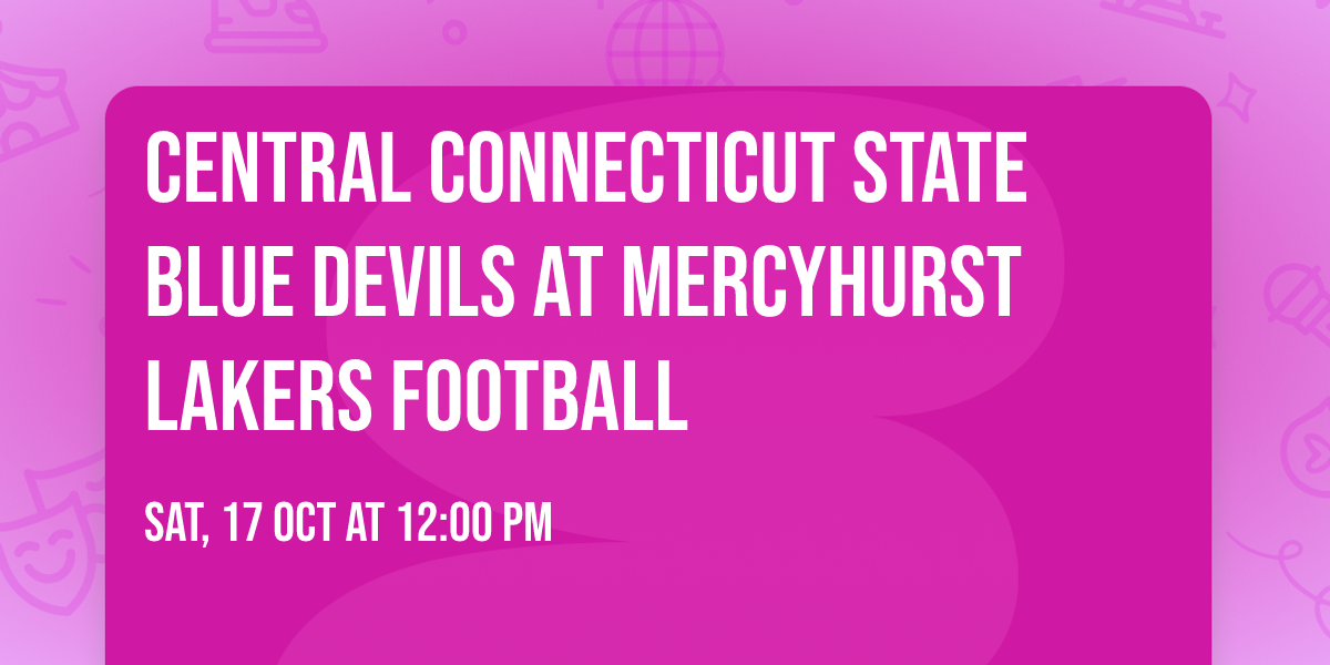 Central Connecticut State Blue Devils at Mercyhurst Lakers Football