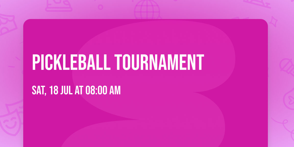Pickleball Tournament 