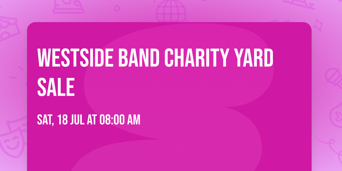 Westside Band Charity Yard Sale