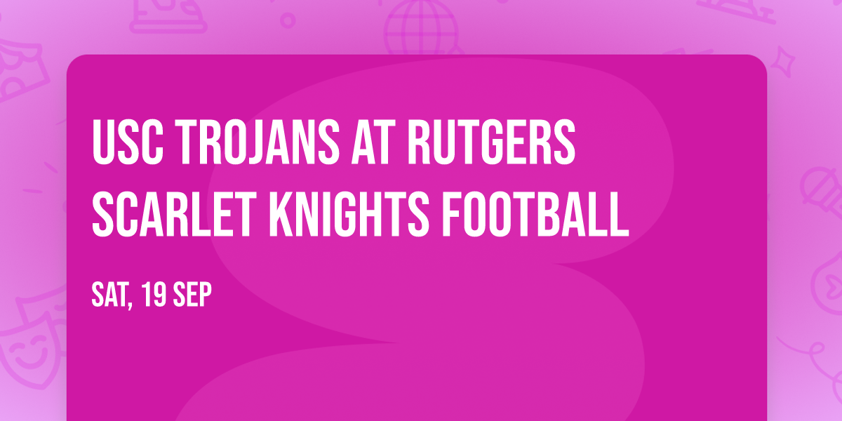 USC Trojans at Rutgers Scarlet Knights Football