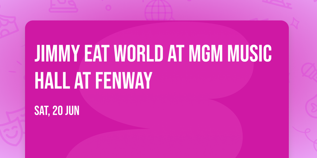 Jimmy Eat World at MGM Music Hall at Fenway