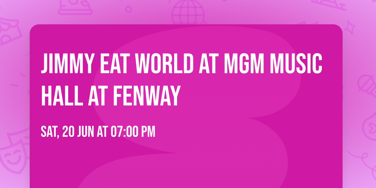 Jimmy Eat World at MGM Music Hall at Fenway