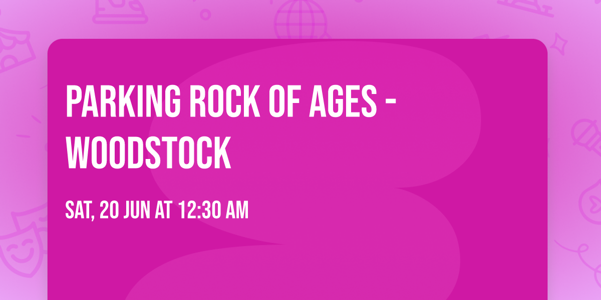 Parking Rock of Ages - Woodstock