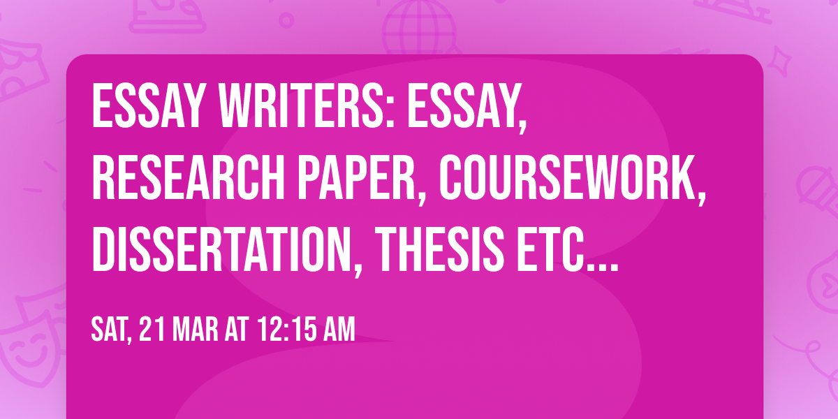 \ud83d\udc68\u200d\ud83c\udf93\ud83d\udcd5 Essay Writers: Essay, Research Paper, Coursework, Dissertation, Thesis etc \ud83d\udc49 ORDER NOW!\u2705 \ud83d\udc48