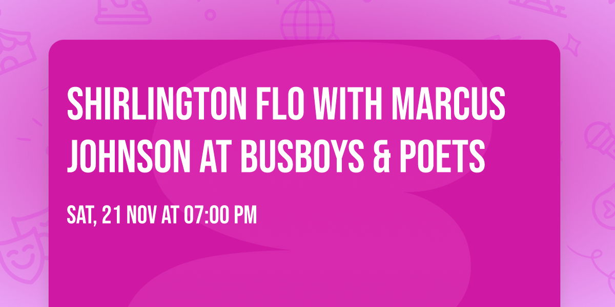 Shirlington FLO with Marcus Johnson at Busboys & Poets