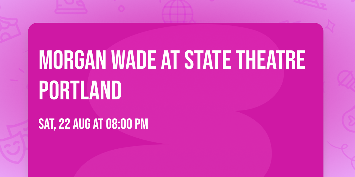 Morgan Wade at State Theatre Portland