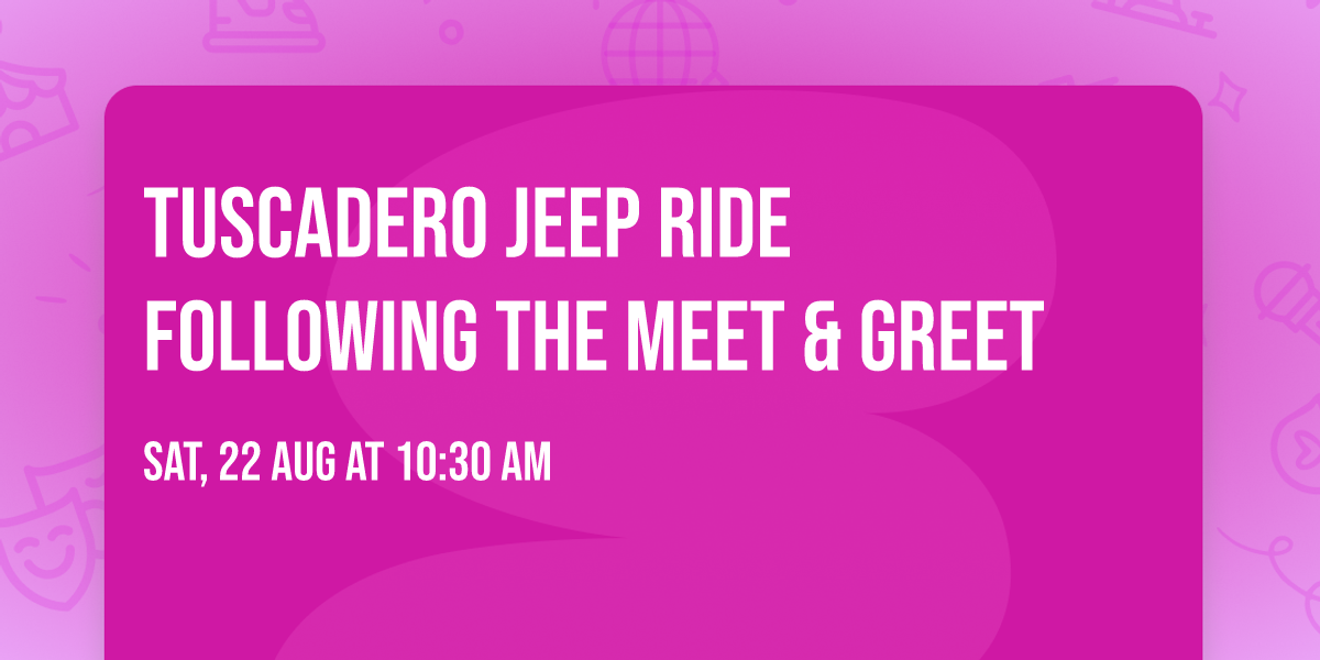 Tuscadero Jeep Ride following the Meet & Greet 
