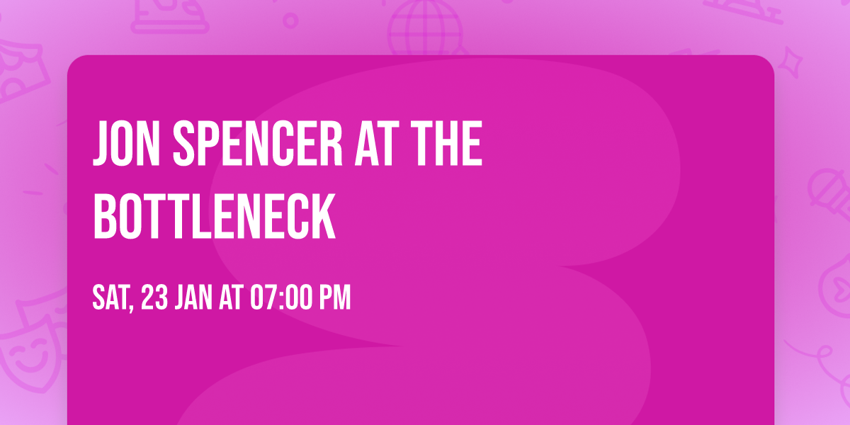 Jon Spencer at The Bottleneck
