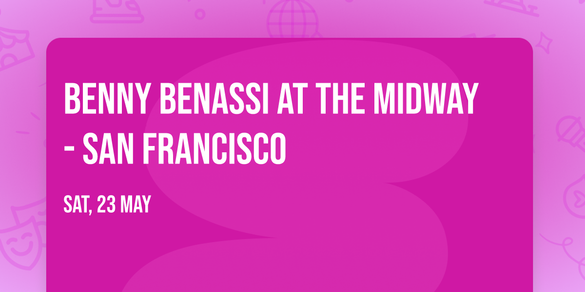 Benny Benassi at The Midway - San Francisco