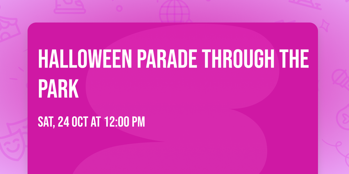 Halloween Parade Through The Park