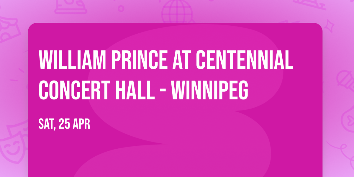 William Prince at Centennial Concert Hall - Winnipeg