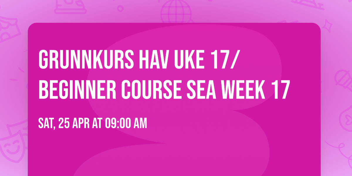 Grunnkurs Hav uke 17\/ Beginner Course Sea week 17