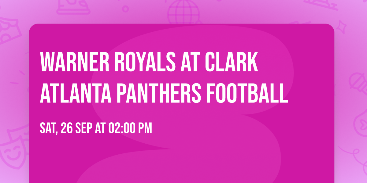 Warner Royals at Clark Atlanta Panthers Football