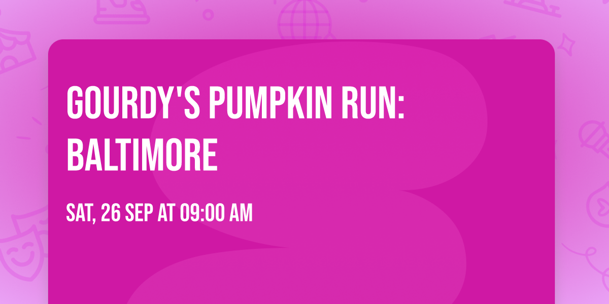 Gourdy's Pumpkin Run: Baltimore
