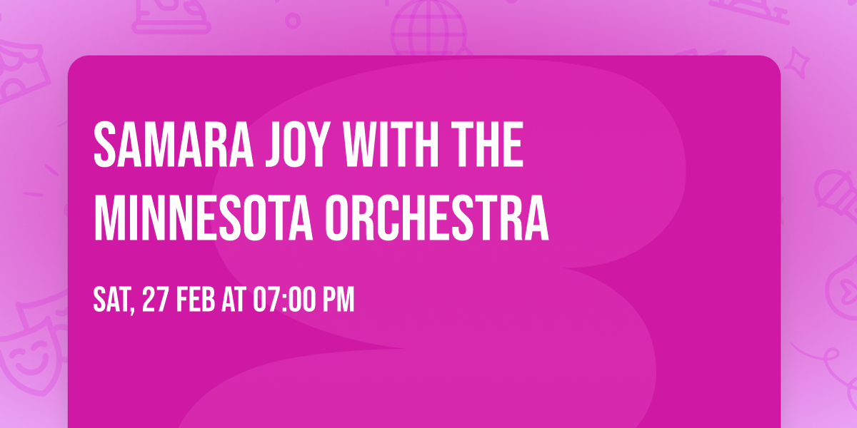 Samara Joy with the Minnesota Orchestra