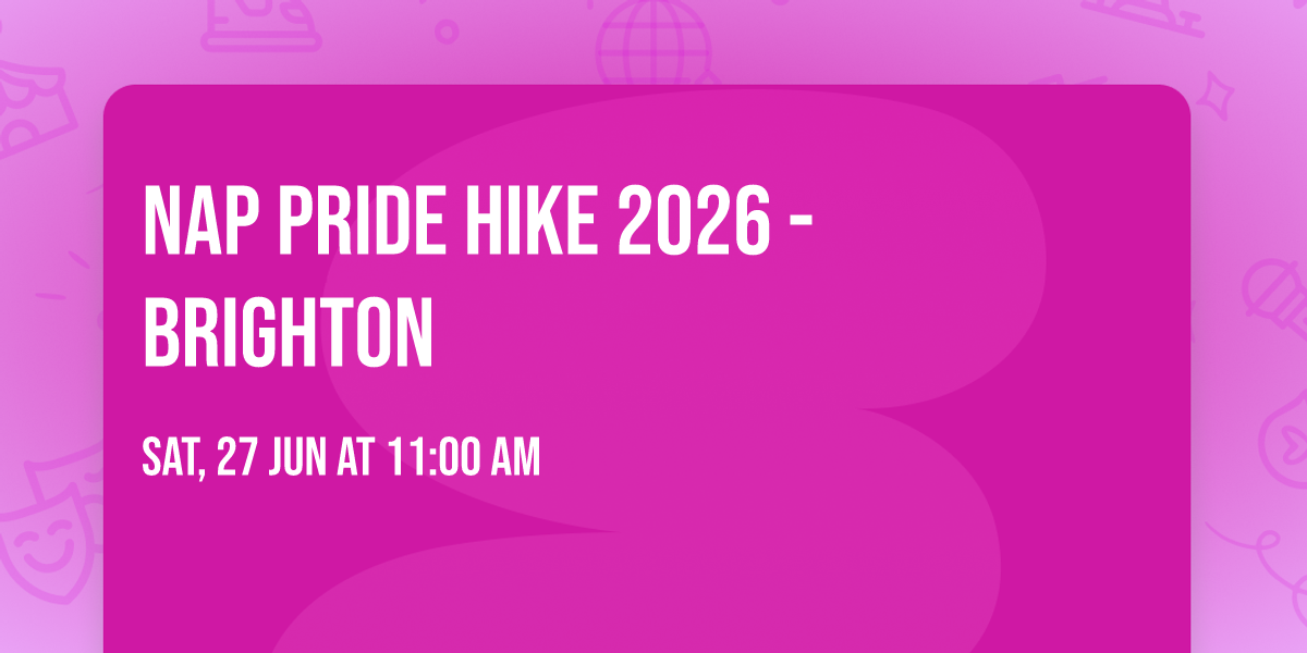 NAP Pride Hike 2026 - Brighton