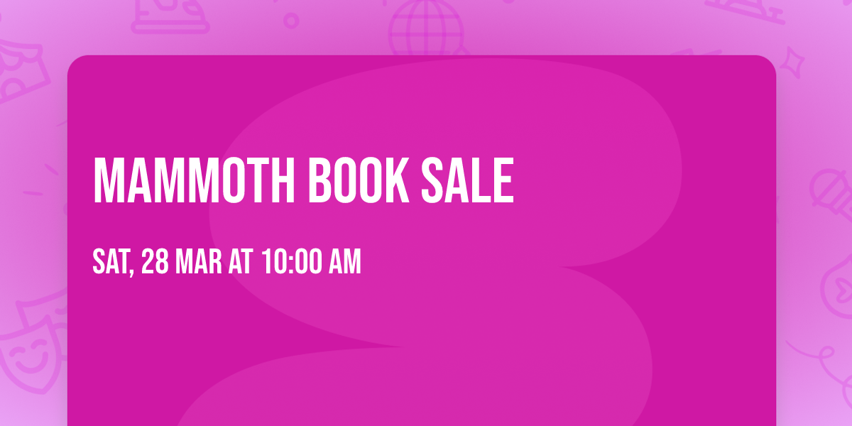 Mammoth Book Sale