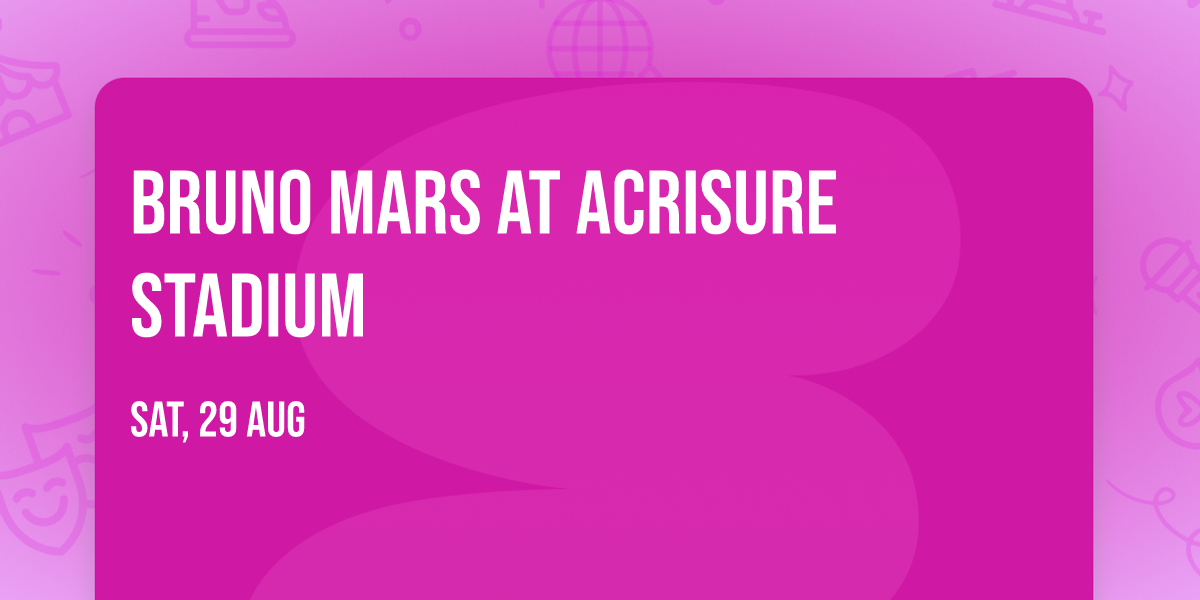 Bruno Mars at Acrisure Stadium