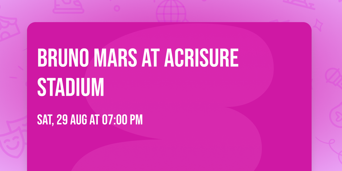 Bruno Mars at Acrisure Stadium