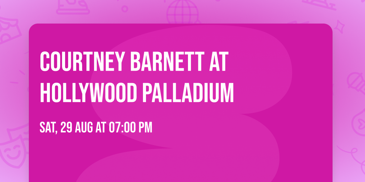 Courtney Barnett at Hollywood Palladium