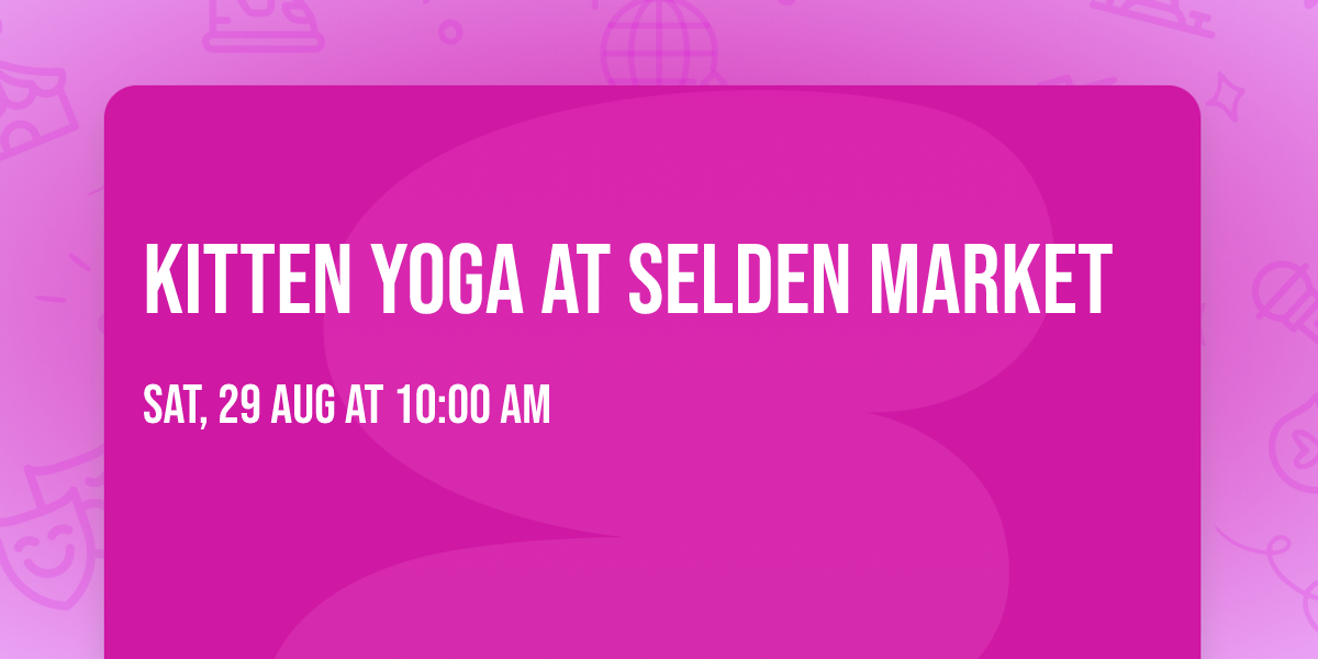 Kitten Yoga at Selden Market