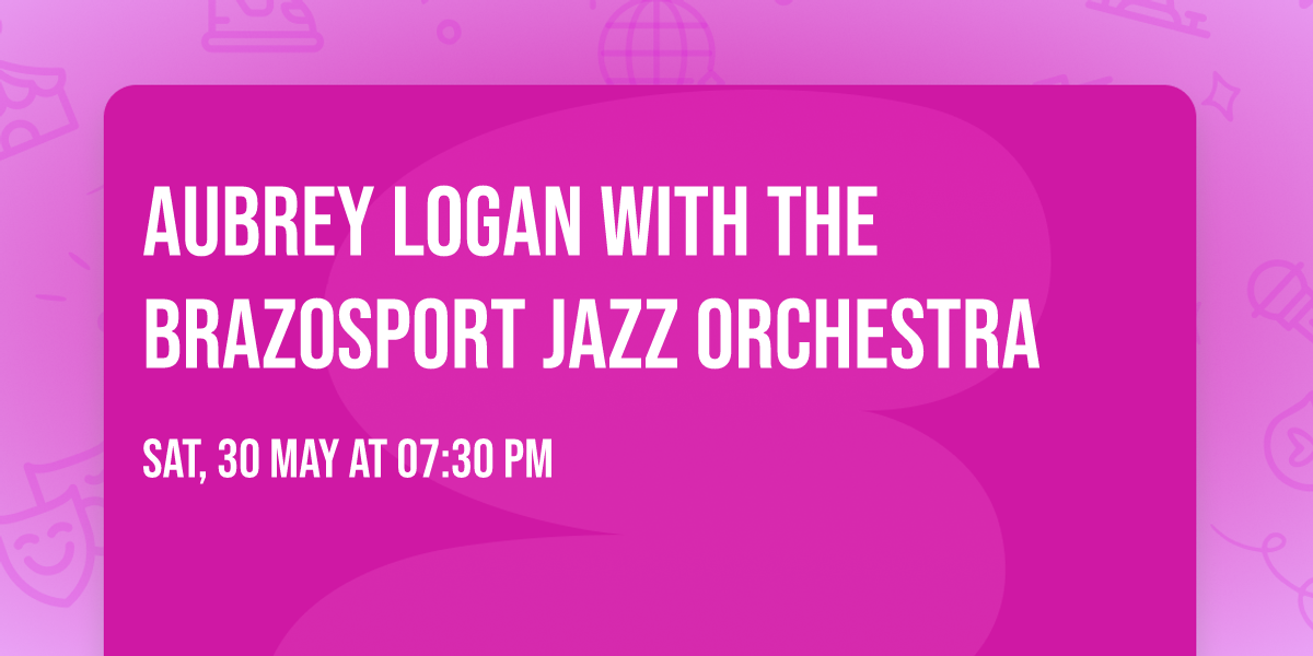 Aubrey Logan with the Brazosport Jazz Orchestra