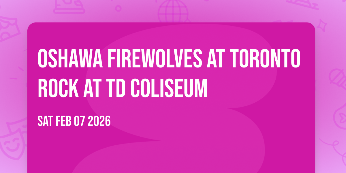 Oshawa FireWolves at Toronto Rock at TD Coliseum