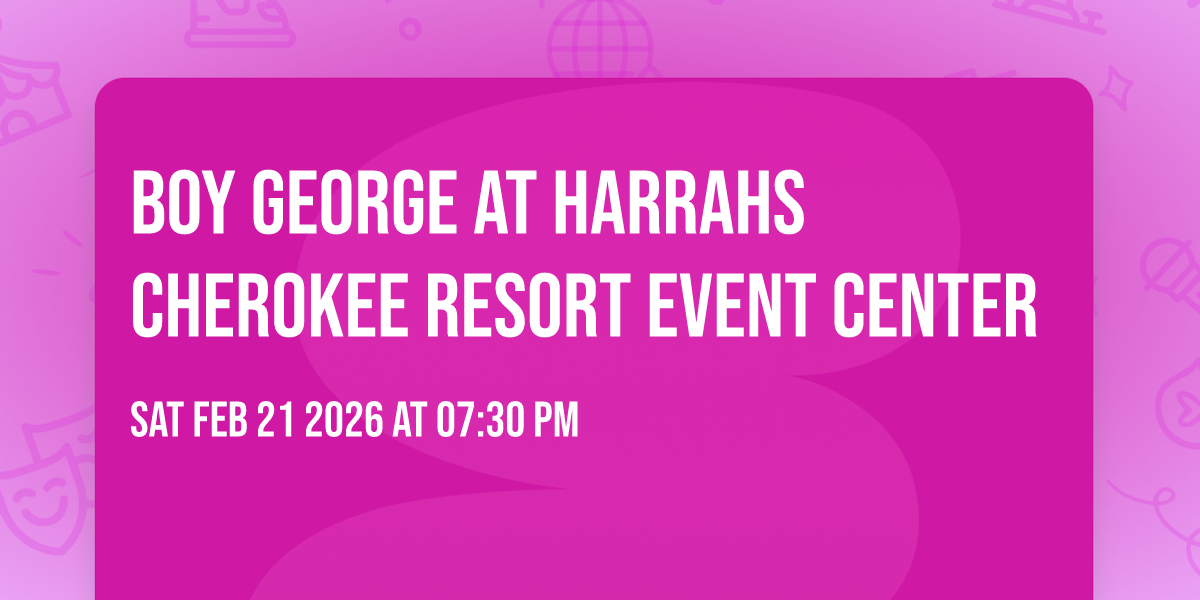 Boy George at Harrahs Cherokee Resort Event Center