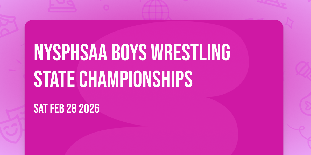 NYSPHSAA Boys Wrestling State Championships