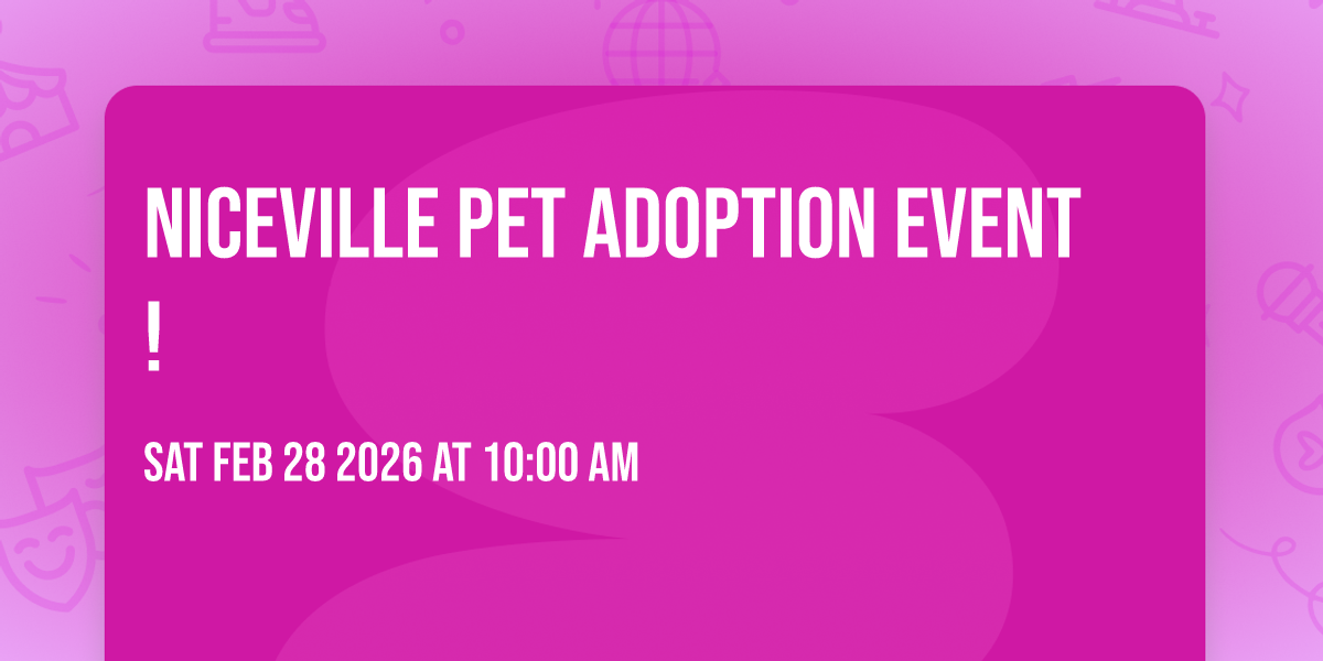 Niceville Pet Adoption Event!