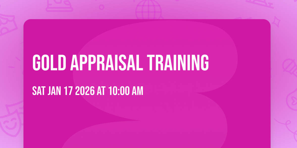 Gold Appraisal Training 