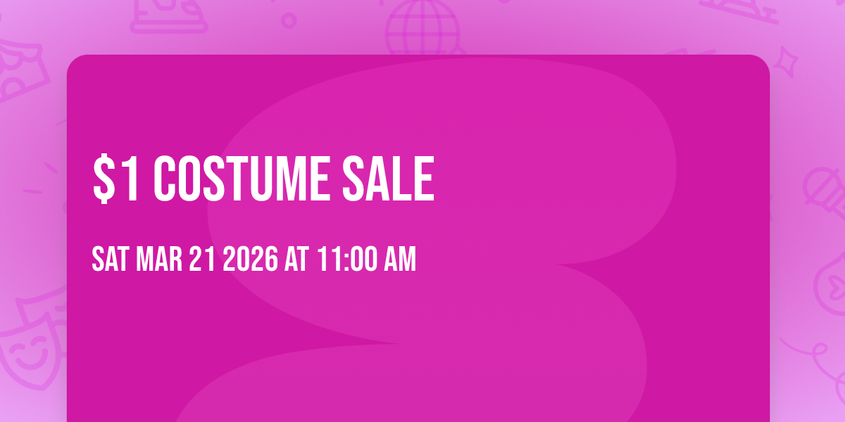 $1 Costume Sale