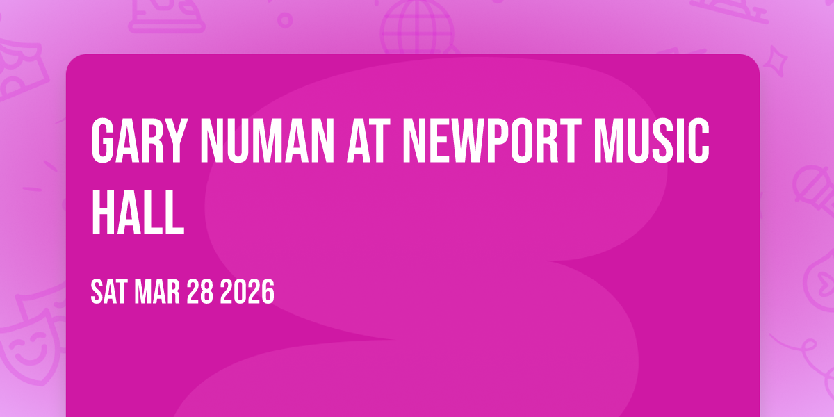 Gary Numan at Newport Music Hall