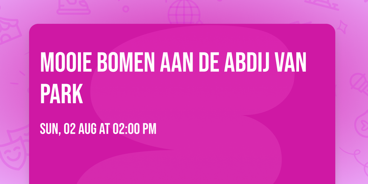 Mooie bomen aan de Abdij van Park