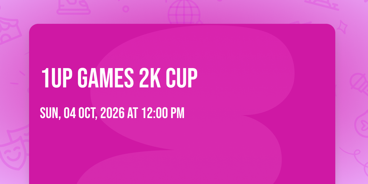 1UP GAMES 2k CUP, 265 Hwy 53 East, Calhoun, GA, 4 October 2026 | AllEvents