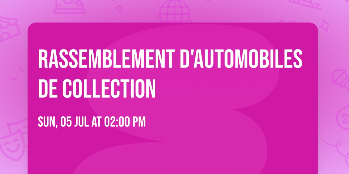 Rassemblement d'automobiles de collection