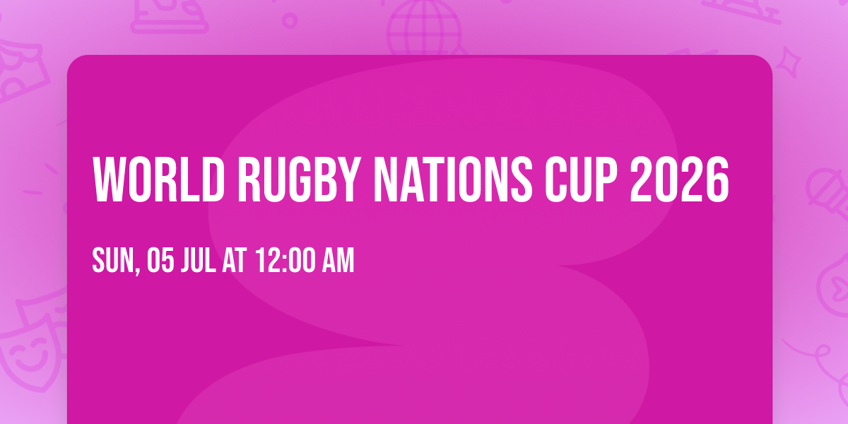 World Rugby Nations Cup 2026