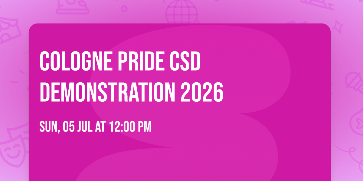 Cologne Pride CSD Demonstration 2026