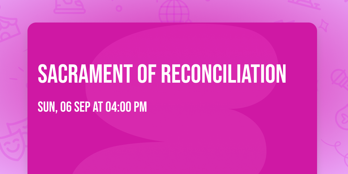 Sacrament of Reconciliation