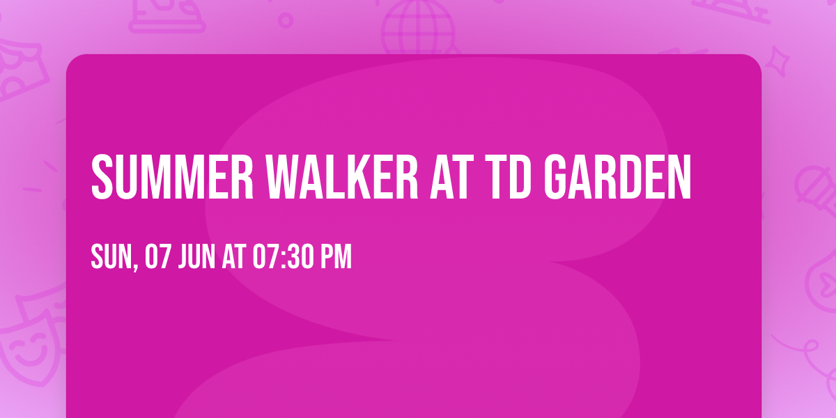 Summer Walker at TD Garden