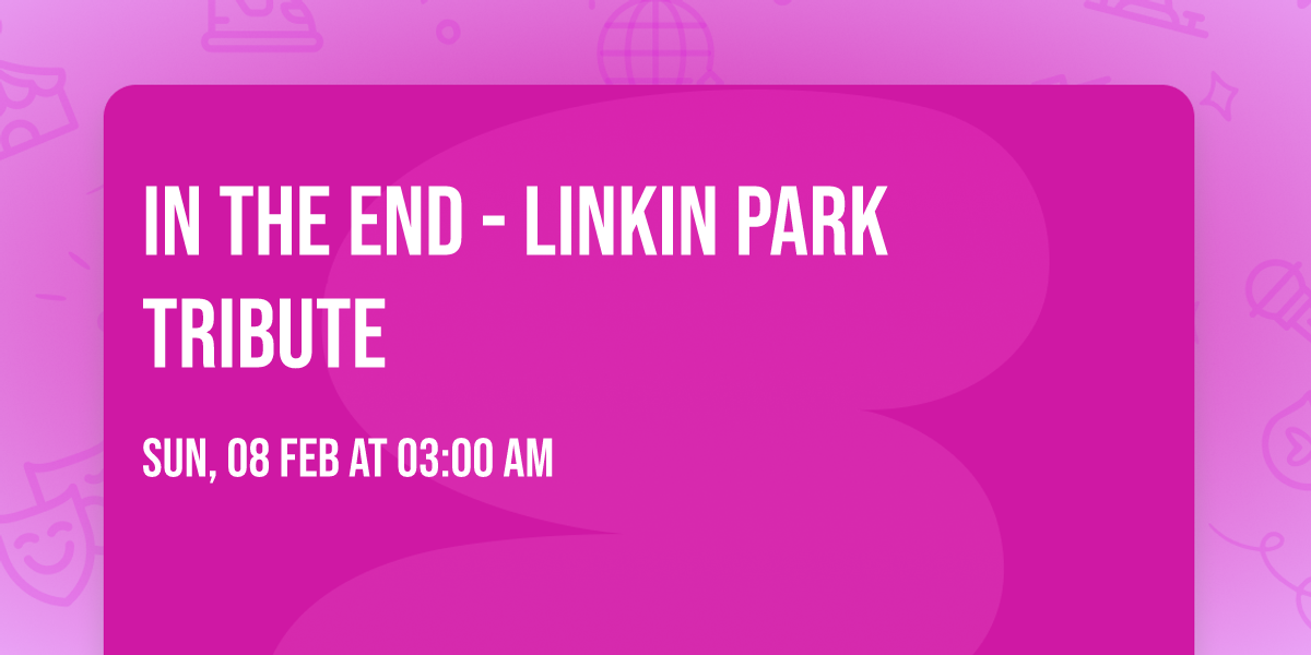 In The End - Linkin Park Tribute