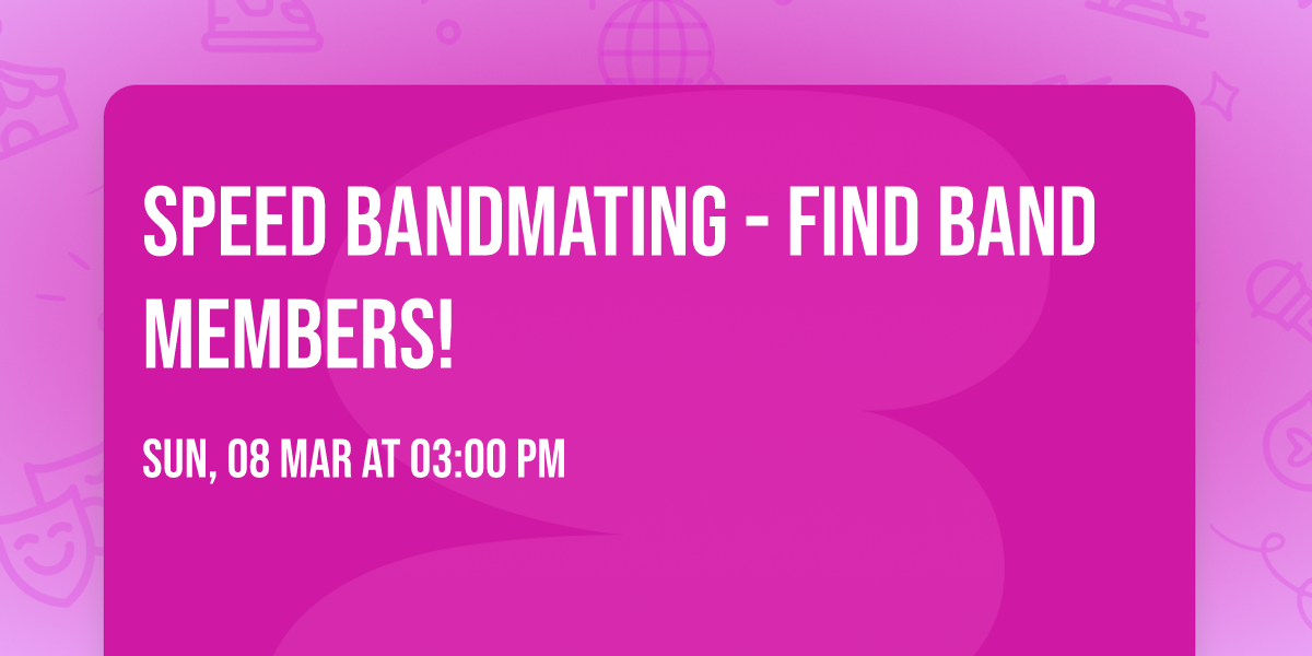 Speed Bandmating - Find Band Members!