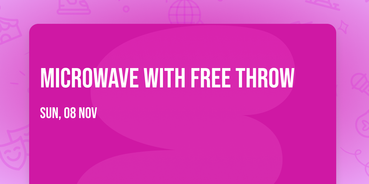 Microwave with Free Throw