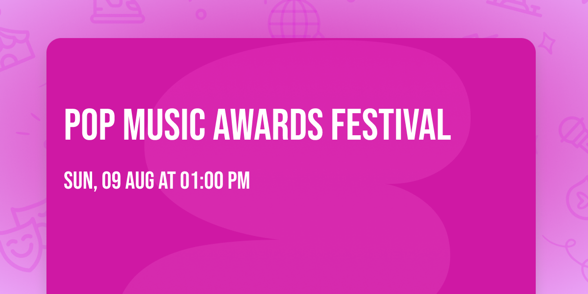 Pop Music Awards Festival 