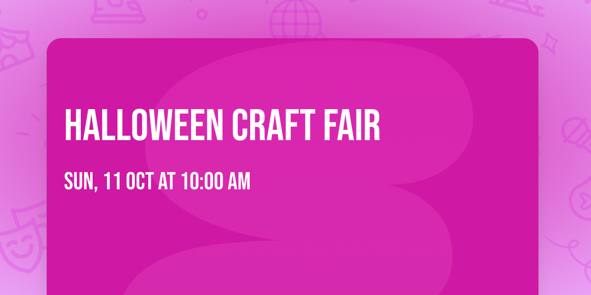 Halloween craft fair