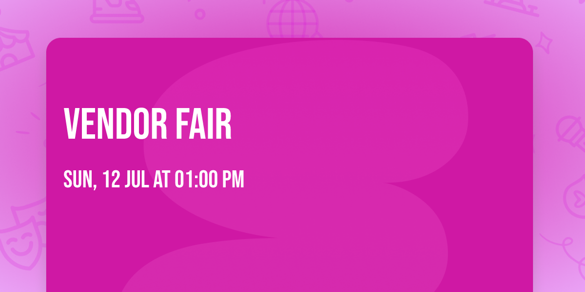 Vendor Fair