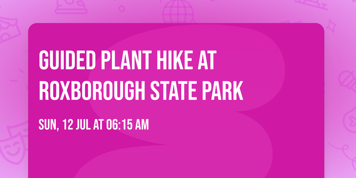 Guided Plant Hike at Roxborough State Park