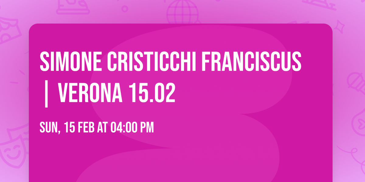 Simone Cristicchi Franciscus | Verona 15.02